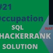HackerRank SQL Solution 21 Occupation SQL Data Analyst Explorers