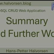 PHP And MySQL CRUD Web Application Part 7 Summary And Further Work