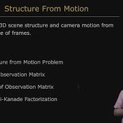 Overview Structure From Motion