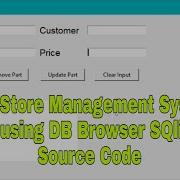 Simple Store Management System In Python Using DB Browser SQlite With Source Code