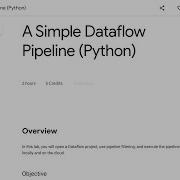 A Simple Dataflow Pipeline Python