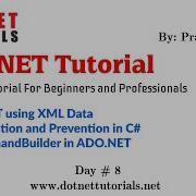 ADO NET Using XML Data In C SQL Injection And Prevention In C SqlCommandBuilder In ADO NET C