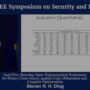 Asm2Vec Boosting Static Representation Robustness For Binary Clone Search