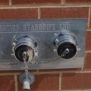 Fire Department Two Three Way Inlet Connections FDC Wall Mounted Design Type