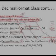 DecimalFormat Class