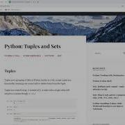 Python For Data Science Lesson 8 Tuples And Sets