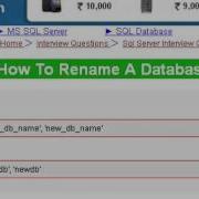 How To Rename A Database In Sql Server