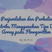Penjumlahan Dan Perkalian Matriks Menggunakan Aplikasi Flowgorithm