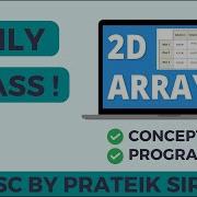 DOUBLE DIMENSIONAL ARRAY 2D ARRAY Computer Class 11 12 ISC ICSE JAVA