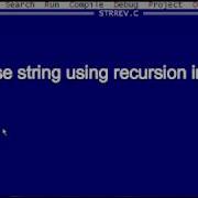 Reverse String Program Using Recursion In C
