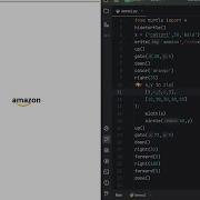 How To Draw The Amazon Logo Using Python Turtle ASMR No Talking