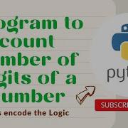 Program To Count Number Of Digits Of A Number In Python Python Tutorials For Beginners Coding