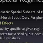 Discrete Spatial Heterogeneity Spatial ANOVA And Spatial Regimes