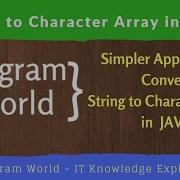 Conversion Of String To Character Array In Java Program World