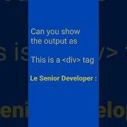 Junior Vs Senior Developers HTML CSS JAVASCRIPT