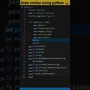 How To Draw Smiley Using Python Turtle Graphics Shorts Programming