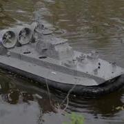Test Of The Zubr Class On Water 1 RC Hovercraft Model