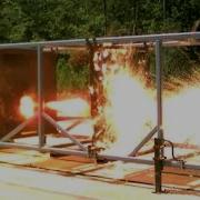 Electromagnetic Railgun Firing Hypervelocity Projectile Mach 7