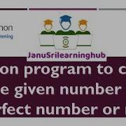Python Tutorial Perfect Numbers Program To Check Entered Number Is Perfect Or Not