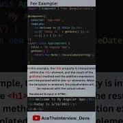 What Is Interpolation In Angular Angular Interview Q A Angular Shorts Interview