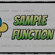 Sample Random Function In Python