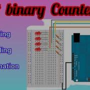 Как построить 4 битный двоичный счетчик с помощью макетной платы и Arduino