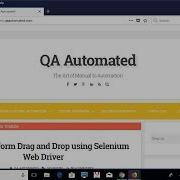 How To Perform Drag And Drop Using Selenium Web Driver