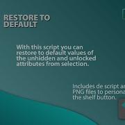 Reset To Default Maya Script