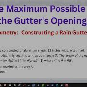 Trigonometry Constructing A Rain Gutter