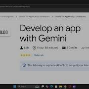 Develop An App With Gemini Intermediate LAB 1