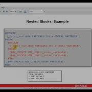 Oracle Database 12c 19c PL SQL 08 Writing Nested Blocks