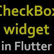CheckBox In Flutter Lecture 21