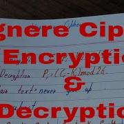 Vigenere Cipher Vigenere Cipher Encryption And Decryption Vigenere Cipher Example