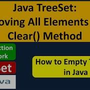 Java TreeSet Removing All Elements With Clear Method