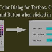 C Color Dialog For TextBox ComboBox Button When Clicked In