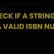Check If A String Is A Valid Isbn Number