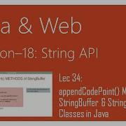 String API In Java 34 AppendCodePoint Method Of StringBuffer StringBuilder Classes In Java