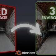 Превратите 2D изображение в 3D среду в Blender