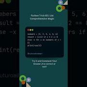 Python Trick 65 List Comprehension Magic Shorts Viral Tricks