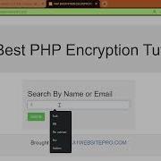 PHP Data Encryption And Decryption In MySQL