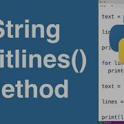 String Splitlines Method Python Tutorial