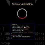 Spinner Animation Using HTML And CSS Shorts