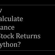 How To Calculate Variance On Stock Prices In Python
