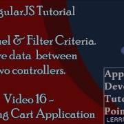 AngularJS Tutorials For Beginners Shopping Cart Example Move Data Between Two Controllers