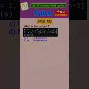 Python MCQ 152 Assignment Quiz Test Your Skills Pythonprogramming Pythoninterview Shorts Trending