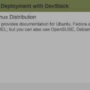 Openstack Fundamentals OpenStack Deployment