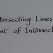 Intersecting Lines And Point Of Intersection
