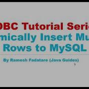 JDBC Tutorial Part 12 Dynamically Insert Multiple Rows To MySQL Example