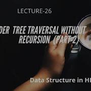 Implementation Of Preorder Traversal Without Recursion Data Structure Algorithm Binary Tree