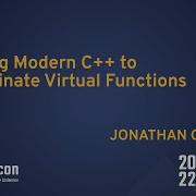 Using Modern C To Eliminate Virtual Functions Jonathan Gopel CppCon 2022